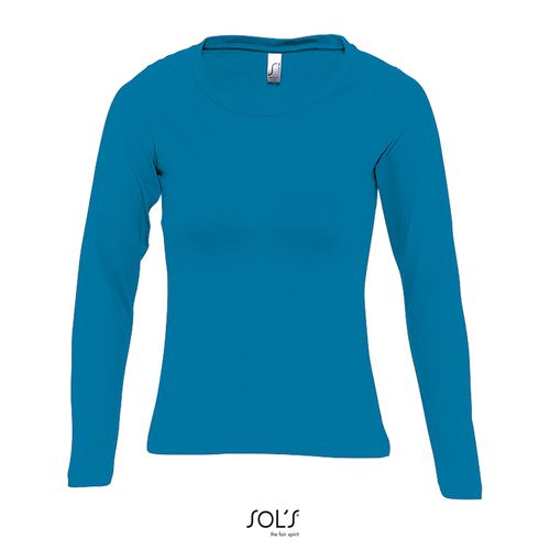 TEE-SHIRT FEMME COL ROND MANCHES LONGUES SOL'S MAJESTIC