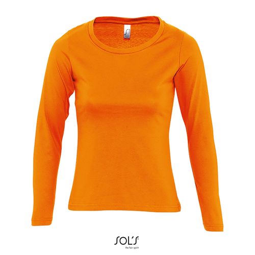 TEE-SHIRT FEMME COL ROND MANCHES LONGUES SOL'S MAJESTIC