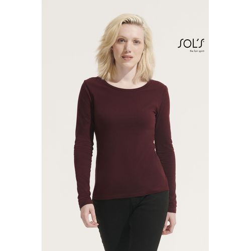 TEE-SHIRT FEMME COL ROND MANCHES LONGUES SOL'S MAJESTIC
