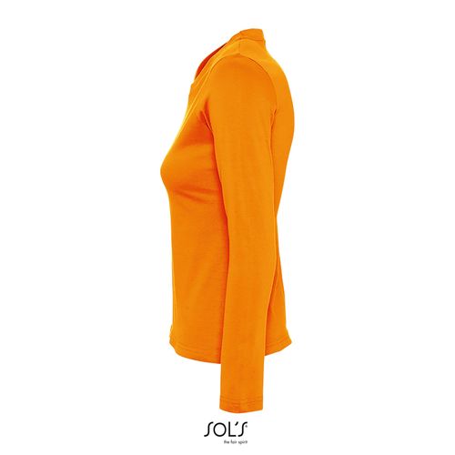 orange CAMISETA MUJER MANGA LARGA CON CUELLO REDONDO SOL'S MAJESTIC