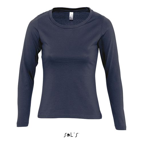 TEE-SHIRT FEMME COL ROND MANCHES LONGUES SOL'S MAJESTIC
