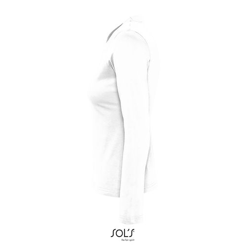 TEE-SHIRT FEMME COL ROND MANCHES LONGUES SOL'S MAJESTIC