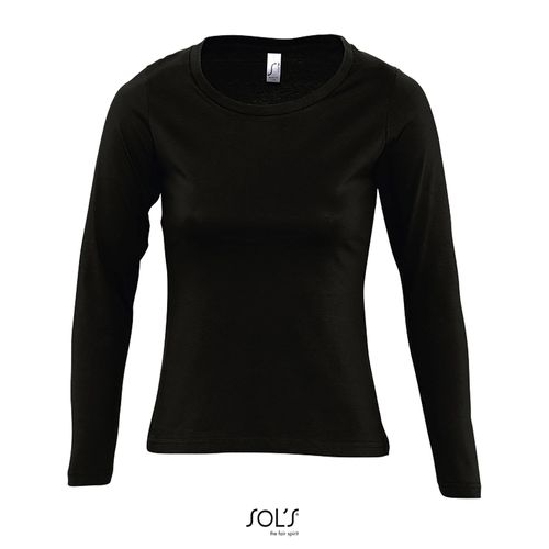 TEE-SHIRT FEMME COL ROND MANCHES LONGUES SOL'S MAJESTIC