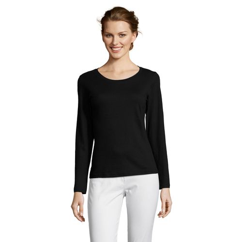 TEE-SHIRT FEMME COL ROND MANCHES LONGUES SOL'S MAJESTIC