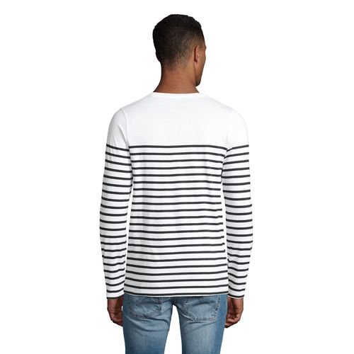 blanco/azul marino CAMISETA RAYADA DE MANGA LARGA PARA HOMBRE SOL'S MATELOT LSL MEN