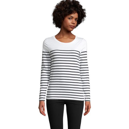 TEE-SHIRT FEMME MANCHES LONGUES RAYÉ SOL'S MATELOT LSL WOMEN
