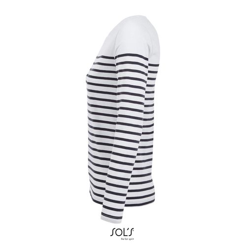 TEE-SHIRT FEMME MANCHES LONGUES RAYÉ SOL'S MATELOT LSL WOMEN