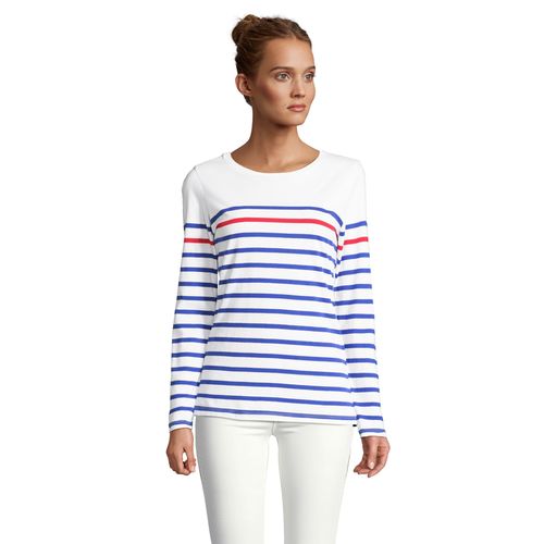 TEE-SHIRT FEMME MANCHES LONGUES RAYÉ SOL'S MATELOT LSL WOMEN