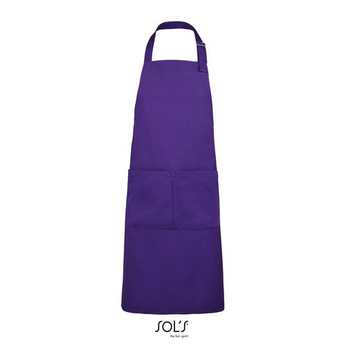 morado oscuro DELANTAL LARGO CON BOLSILLOS SOL'S GALA