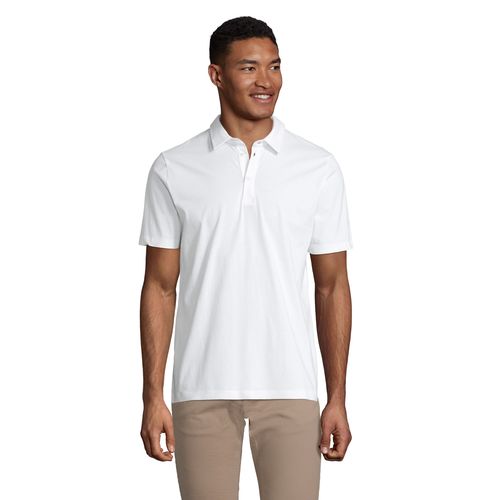 white POLO DE JERSEY MERCERIZADO PARA HOMBRE NEOBLU RELAX OSCAR MEN