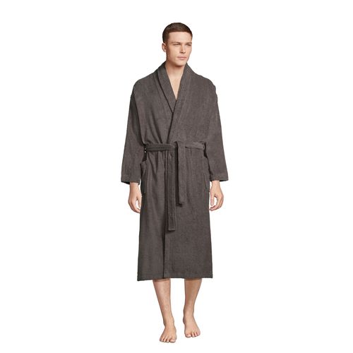 gris oscuro ALBORNOZ DE BAÑO CON CUELLO KIMONO SOL'S PALACE