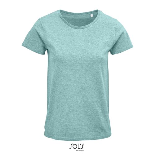 verde claro jaspeado CAMISETA AJUSTADA DE CUELLO REDONDO PARA MUJER SOL'S CRUSADER WOMEN