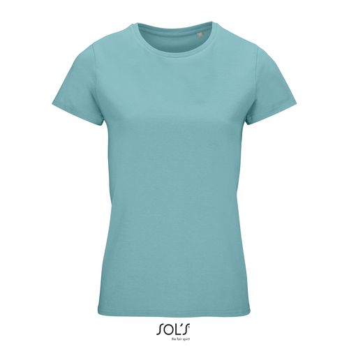 azul piscina CAMISETA AJUSTADA DE CUELLO REDONDO PARA MUJER SOL'S CRUSADER WOMEN