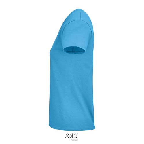azul aqua CAMISETA AJUSTADA DE CUELLO REDONDO PARA MUJER SOL'S CRUSADER WOMEN