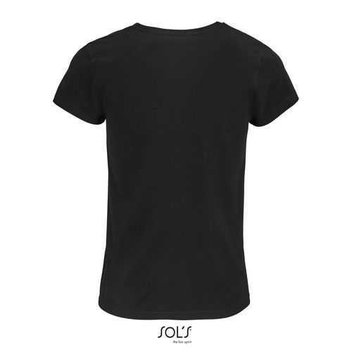 negro produndo CAMISETA AJUSTADA DE CUELLO REDONDO PARA MUJER SOL'S CRUSADER WOMEN