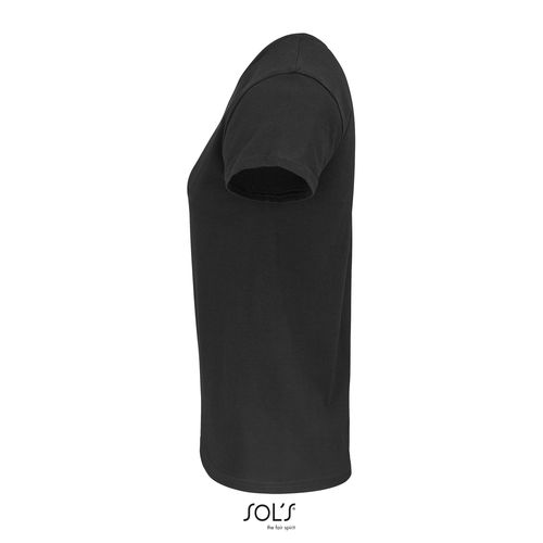 negro produndo CAMISETA AJUSTADA DE CUELLO REDONDO PARA MUJER SOL'S CRUSADER WOMEN