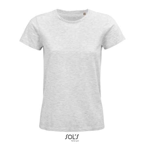 blanco chiné CAMISETA AJUSTADA DE CUELLO REDONDO PARA MUJER SOL'S PIONEER WOMEN