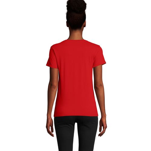 red CAMISETA AJUSTADA DE CUELLO REDONDO PARA MUJER SOL'S PIONEER WOMEN