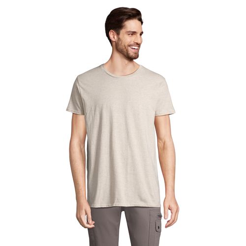 beis chiné CAMISETA AJUSTADA DE CUELLO REDONDO PARA HOMBRE SOL'S CRUSADER MEN