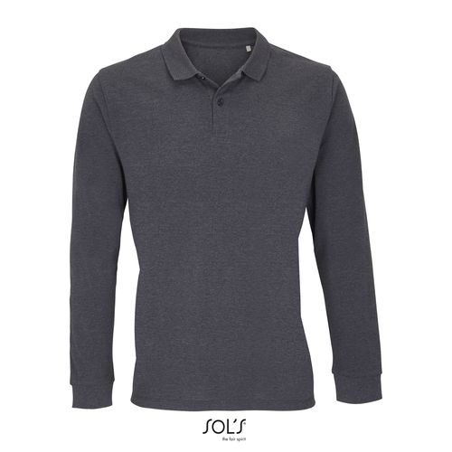 antracita chiné POLO UNISEX DE MANGA LARGA SOL'S PLANET LSL