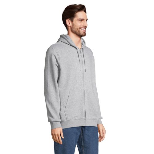 gris chiné SUDADERA UNISEX CON CREMALLERA Y CAPUCHA SOL'S CALIPSO