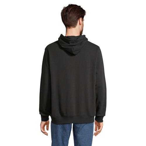 black SUDADERA UNISEX CON CREMALLERA Y CAPUCHA SOL'S CALIPSO
