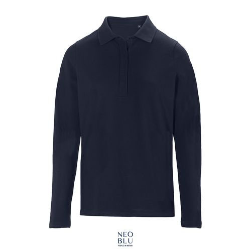 azul noche POLO MANGA LARGA CON TAPETA OCULTA PARA MUJER NEOBLU OWEN LSL WOMEN
