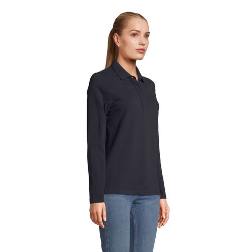 azul noche POLO MANGA LARGA CON TAPETA OCULTA PARA MUJER NEOBLU OWEN LSL WOMEN