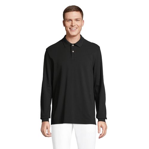 black POLO UNISEX SOL'S PACIFIC LSL