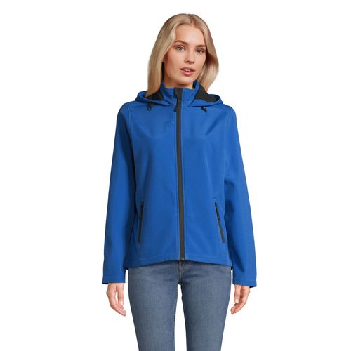 azulón CHAQUETA SOFTSHELL MUJER CON CAPUCHA SOL'S RACE HOODED WOMEN