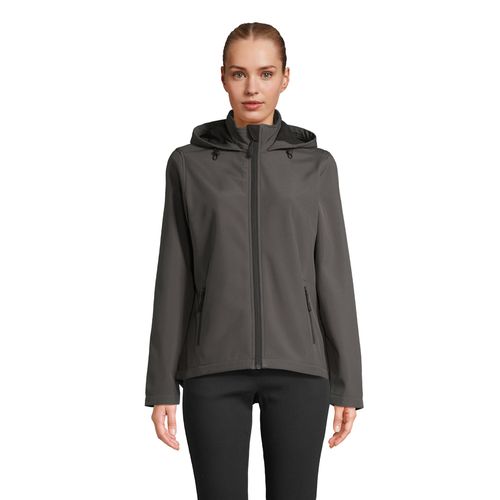 antracita CHAQUETA SOFTSHELL MUJER CON CAPUCHA SOL'S RACE HOODED WOMEN