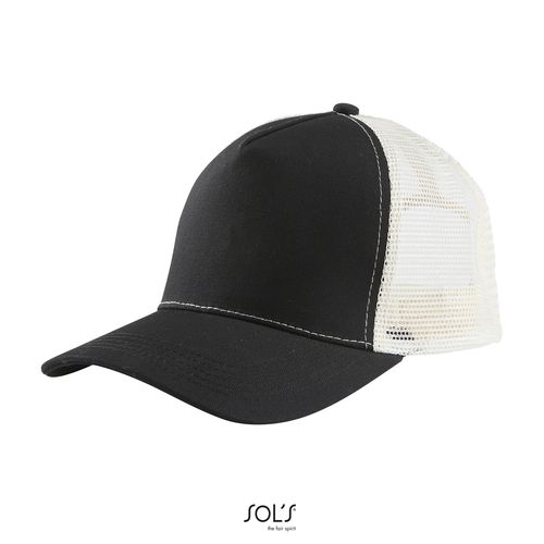 negro/crudo GORRA DE MALLA DE 5 PANELES SOL'S BLINK