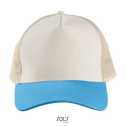 crudo/azul aqua/lino GORRA DE MALLA DE 5 PANELES SOL'S BLINK