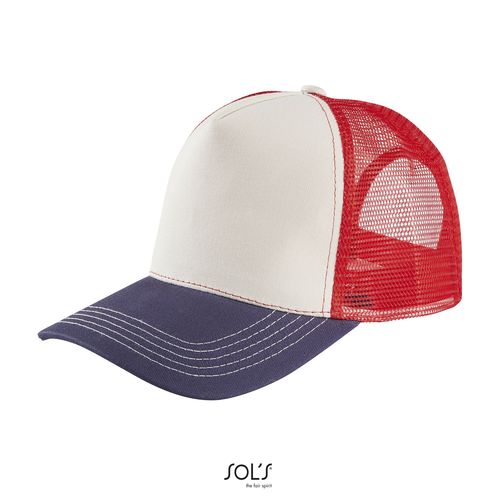 crudo/marina francesa/rojo vivo GORRA DE MALLA DE 5 PANELES SOL'S BLINK