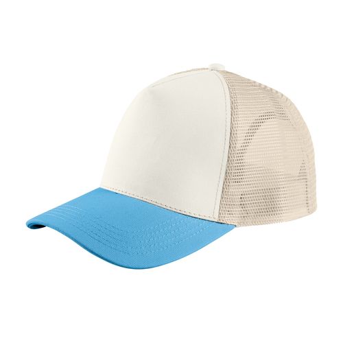 crudo/azul aqua/lino GORRA DE MALLA DE 5 PANELES SOL'S BLINK