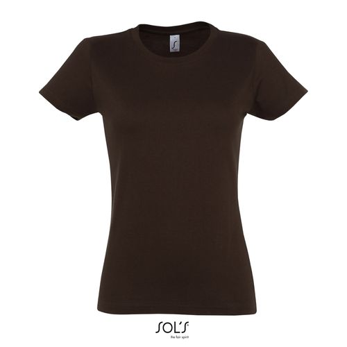 chocolate CAMISETA DE CUELLO REDONDO PARA MUJER SOL'S Imperial WOMEN