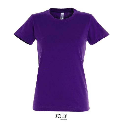 morado oscuro CAMISETA DE CUELLO REDONDO PARA MUJER SOL'S Imperial WOMEN