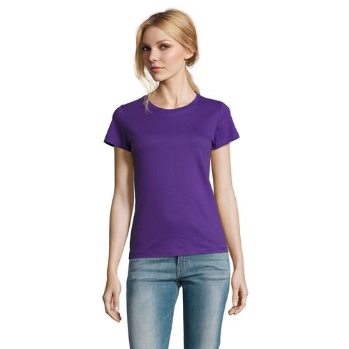 morado oscuro CAMISETA DE CUELLO REDONDO PARA MUJER SOL'S Imperial WOMEN