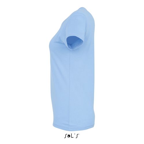 azul celeste CAMISETA DE CUELLO REDONDO PARA MUJER SOL'S Imperial WOMEN