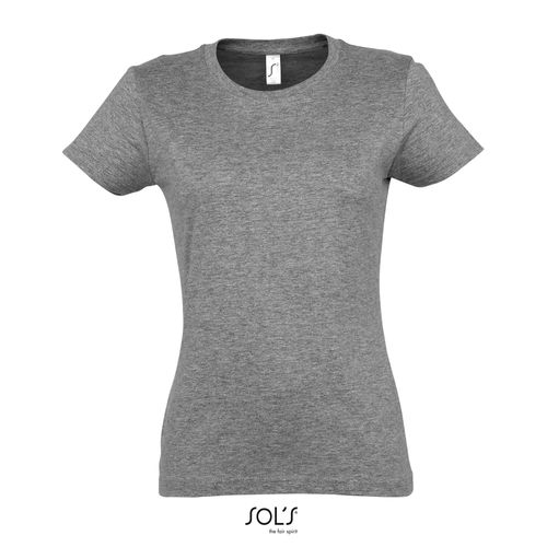 gris chiné CAMISETA DE CUELLO REDONDO PARA MUJER SOL'S Imperial WOMEN