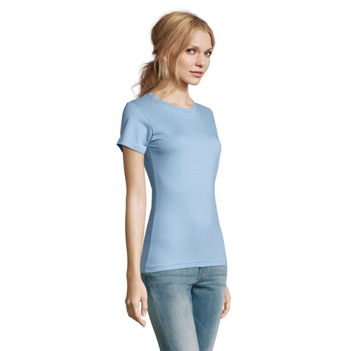 azul celeste CAMISETA DE CUELLO REDONDO PARA MUJER SOL'S Imperial WOMEN