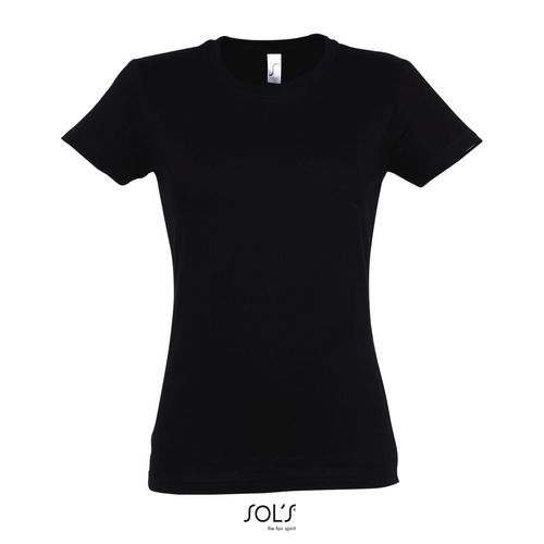 negro produndo CAMISETA DE CUELLO REDONDO PARA MUJER SOL'S Imperial WOMEN