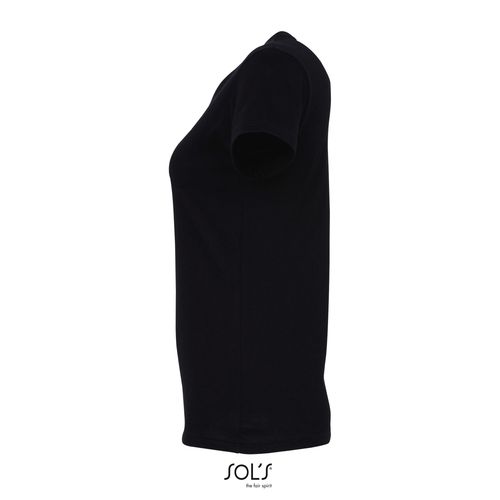 negro produndo CAMISETA DE CUELLO REDONDO PARA MUJER SOL'S Imperial WOMEN