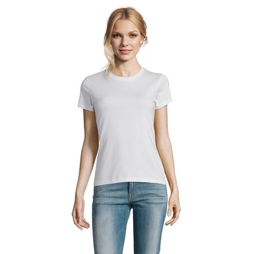 blanco puro CAMISETA DE CUELLO REDONDO PARA MUJER SOL'S Imperial WOMEN