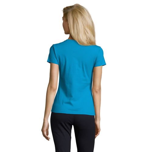 azul aqua CAMISETA DE CUELLO REDONDO PARA MUJER SOL'S Imperial WOMEN