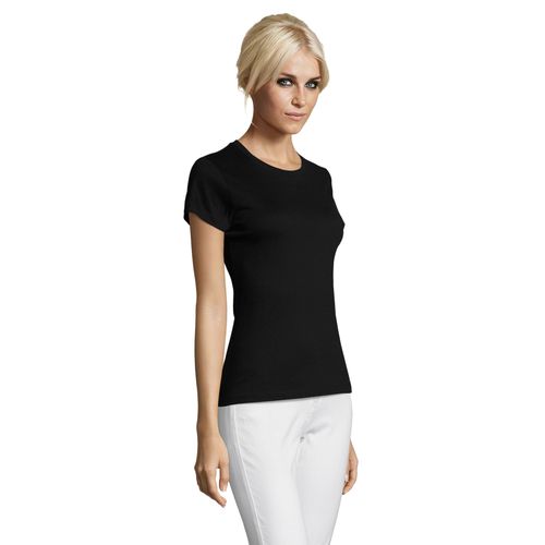 negro produndo CAMISETA DE MUJER CUELLO REDONDO SOL'S REGENT WOMEN