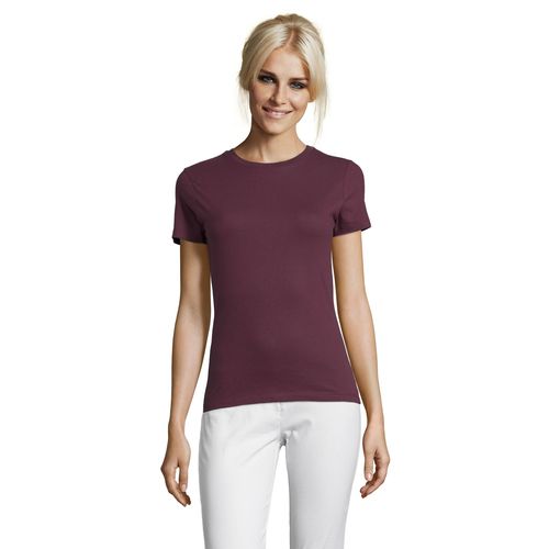 burdeos CAMISETA DE MUJER CUELLO REDONDO SOL'S REGENT WOMEN