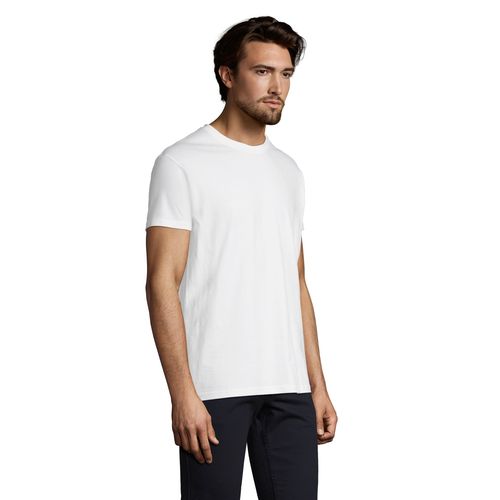 blanco puro CAMISETA DE CUELLO REDONDO PARA HOMBRE SOL'S Imperial