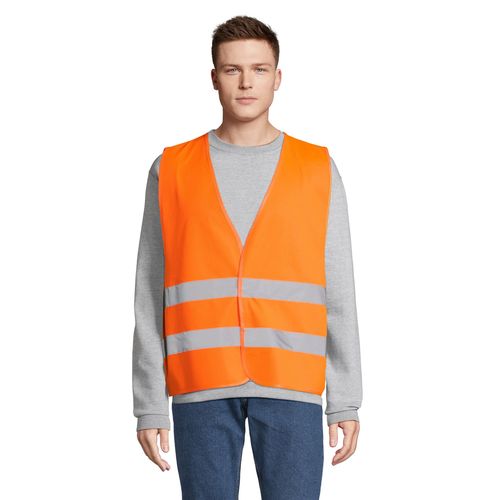 naranja neón CHALECO DE SEGURIDAD UNISEX SOL'S SAFETY PRO