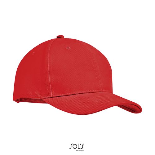 rojo vivo GORRA DE SEIS PANELES SOL'S TEKAPO